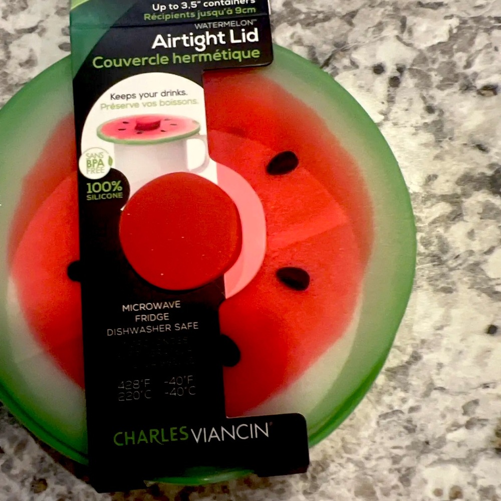 Silicone Red Baking Cups Boxed and Airtight lids like watermelon
